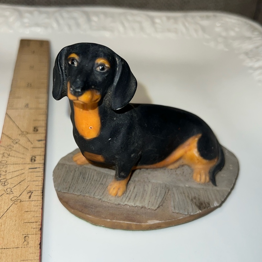 Vintage Traditional Black Dachshund Mastercraft Ansley Figurine